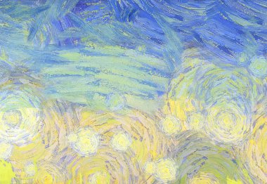 Soyut yağlı boya tablosu. Tasarımlar yaratmak için empresyonist stil..