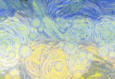 Soyut yağlı boya tablosu. Tasarımlar yaratmak için empresyonist stil..