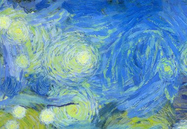 Soyut yağlı boya tablosu. Tasarımlar yaratmak için empresyonist stil..