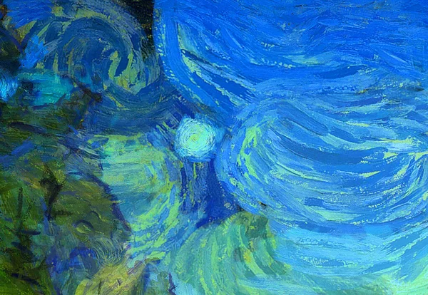 Soyut yağlı boya tablosu. Tasarımlar yaratmak için empresyonist stil..