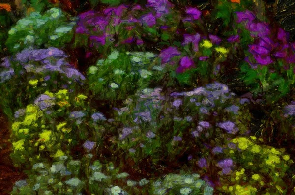 Landwirtschaftlicher Flohmarkt Und Blumenladen Illustrationen Schaffen Einen Impressionistischen Malstil — Stockfoto
