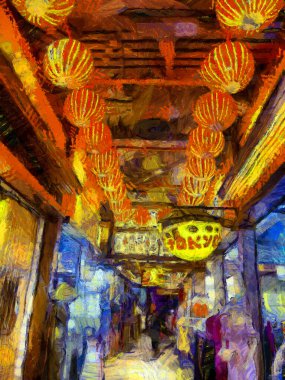 Japon Depo Resimleri empresyonist bir resim stili yaratıyor.