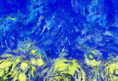 Soyut yağlı boya tablosu. Tasarımlar yaratmak için empresyonist stil..