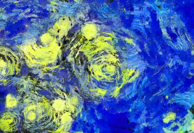 Soyut yağlı boya tablosu. Tasarımlar yaratmak için empresyonist stil..