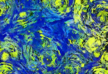 Soyut yağlı boya tablosu. Tasarımlar yaratmak için empresyonist stil..