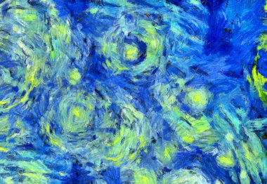 Soyut yağlı boya tablosu. Tasarımlar yaratmak için empresyonist stil..