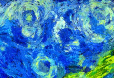 Soyut yağlı boya tablosu. Tasarımlar yaratmak için empresyonist stil..