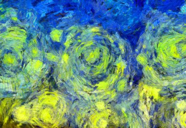 Soyut yağlı boya tablosu. Tasarımlar yaratmak için empresyonist stil..