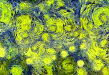 Soyut yağlı boya tablosu. Tasarımlar yaratmak için empresyonist stil..