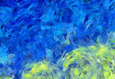 Soyut yağlı boya tablosu. Tasarımlar yaratmak için empresyonist stil..