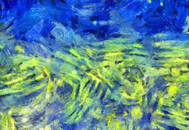 Soyut yağlı boya tablosu. Tasarımlar yaratmak için empresyonist stil..