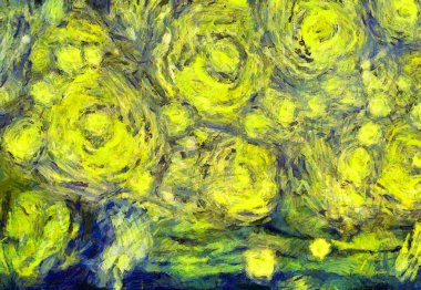 Soyut yağlı boya tablosu. Tasarımlar yaratmak için empresyonist stil..