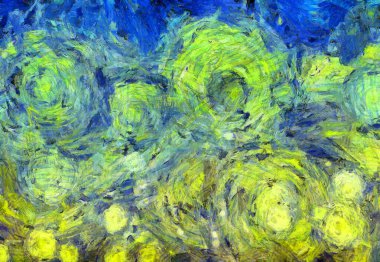 Soyut yağlı boya tablosu. Tasarımlar yaratmak için empresyonist stil..