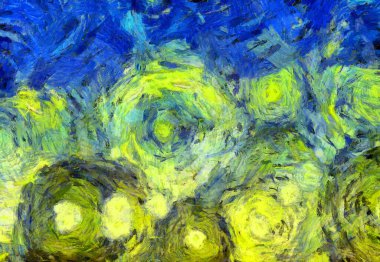 Soyut yağlı boya tablosu. Tasarımlar yaratmak için empresyonist stil..