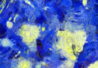 Soyut yağlı boya tablosu. Tasarımlar yaratmak için empresyonist stil..