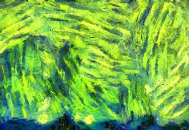 Soyut yağlı boya tablosu. Tasarımlar yaratmak için empresyonist stil..