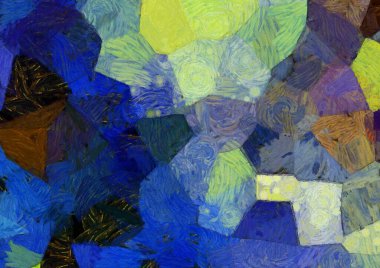 Soyut yağlı boya tablosu. Tasarımlar yaratmak için empresyonist stil..