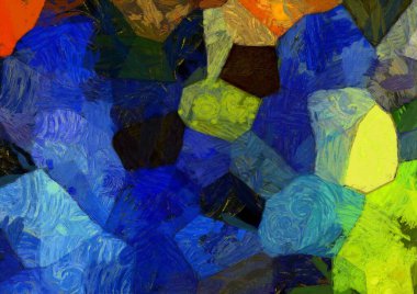 Soyut yağlı boya tablosu. Tasarımlar yaratmak için empresyonist stil..