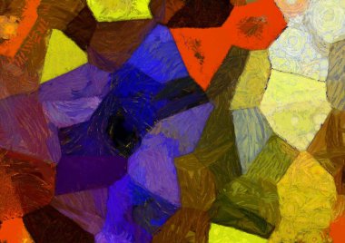 Soyut yağlı boya tablosu. Tasarımlar yaratmak için empresyonist stil..