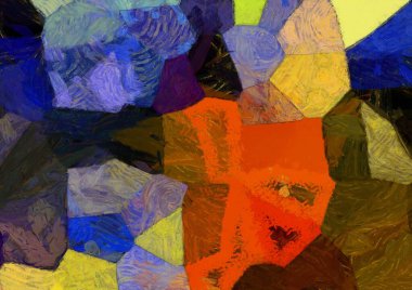 Soyut yağlı boya tablosu. Tasarımlar yaratmak için empresyonist stil..