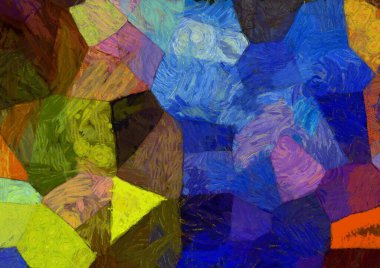 Soyut yağlı boya tablosu. Tasarımlar yaratmak için empresyonist stil..