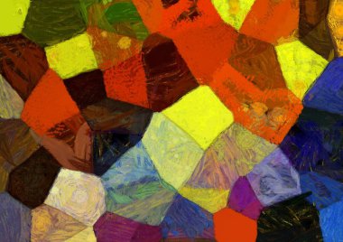 Soyut yağlı boya tablosu. Tasarımlar yaratmak için empresyonist stil..