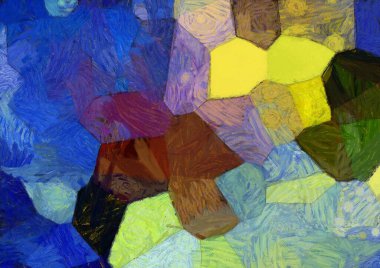 Soyut yağlı boya tablosu. Tasarımlar yaratmak için empresyonist stil..