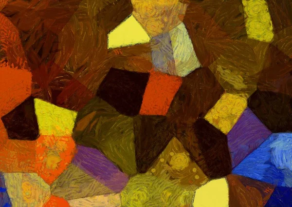 Soyut yağlı boya tablosu. Tasarımlar yaratmak için empresyonist stil..