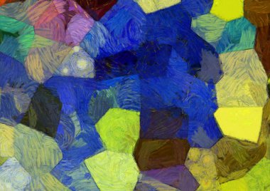 Soyut yağlı boya tablosu. Tasarımlar yaratmak için empresyonist stil..