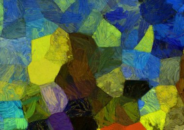 Soyut yağlı boya tablosu. Tasarımlar yaratmak için empresyonist stil..