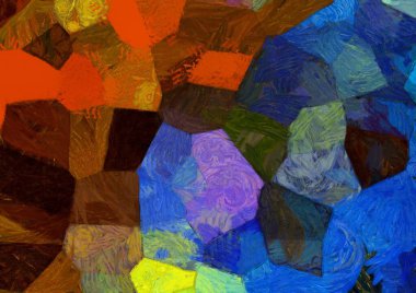 Soyut yağlı boya tablosu. Tasarımlar yaratmak için empresyonist stil..