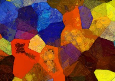 Soyut yağlı boya tablosu. Tasarımlar yaratmak için empresyonist stil..