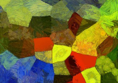 Soyut yağlı boya tablosu. Tasarımlar yaratmak için empresyonist stil..