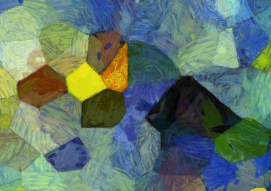 Soyut yağlı boya tablosu. Tasarımlar yaratmak için empresyonist stil..