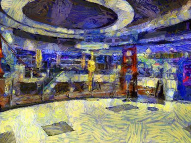 AVM Illustrations 'daki insanların manzarası empresyonist bir resim tarzı yaratıyor..