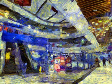 AVM Illustrations 'daki insanların manzarası empresyonist bir resim tarzı yaratıyor..