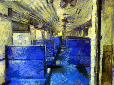 Tayland tren resimleri empresyonist bir resim tarzı yaratıyor..