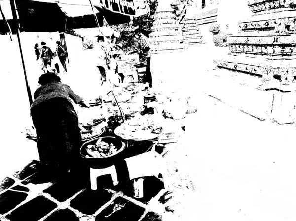Ват Пха Четуфон Ват Розташований Розкішним Храмом Ілюстрації Смарагдового Будди — стокове фото