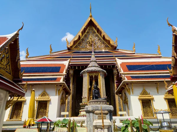 Wielki Pałac Wat Phra Kaewrozciągacz Szmaragdowej Buddy Zabytek Tajlandii Którym — Zdjęcie stockowe
