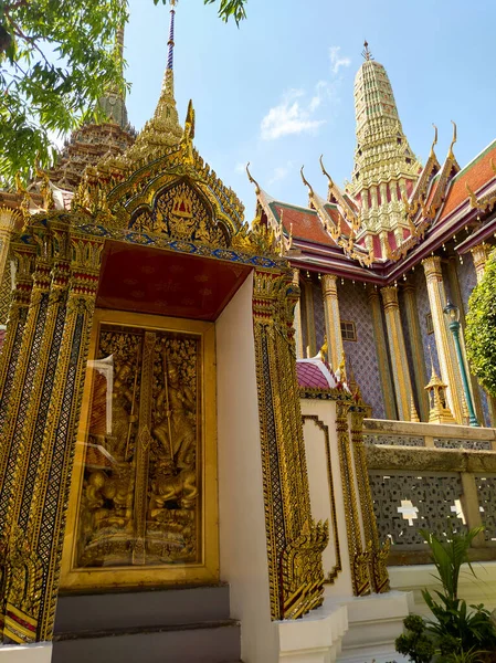 Grande Palácio Wat Phra Kaewtemple Esmeralda Buda Marco Tailândia Que — Fotografia de Stock