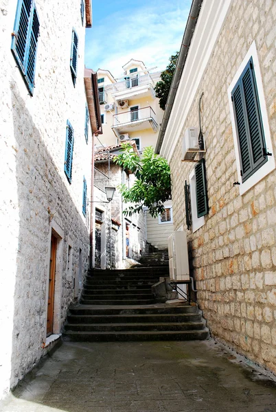 Stone streets of ancient Mediterranean city — Stock Photo, Image