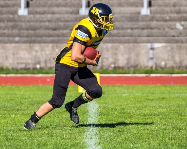 Münih, Almanya - 06 Temmuz 2019: Münih Almanya 'da Amerikan futbol maçı