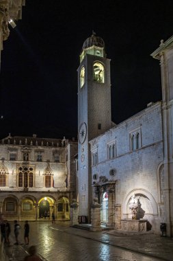 Dubrovnik, Hırvatistan - 20 Haziran 2020: Saint Blaise Kilisesi, Crkva svetoga Vlaha 1715 yılında inşa edilmiştir. Dubrovnik, Dalmaçya, Hırvatistan