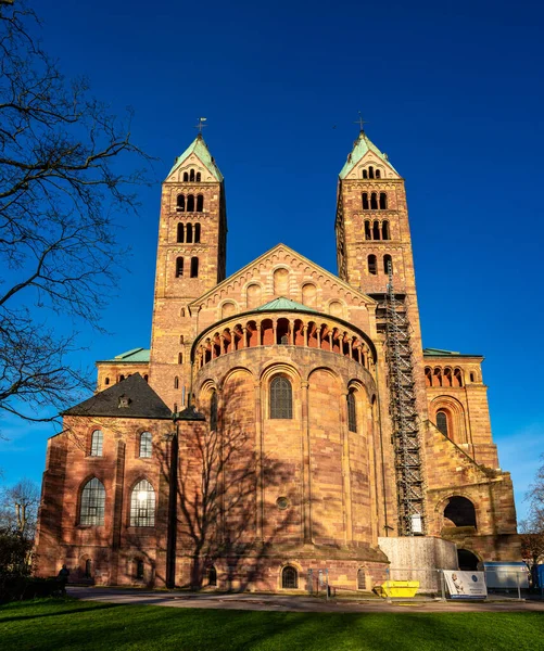 Собор Шпайере Германия Официально Называемая Базиликой Успения Святого Стефана Коротко — стоковое фото