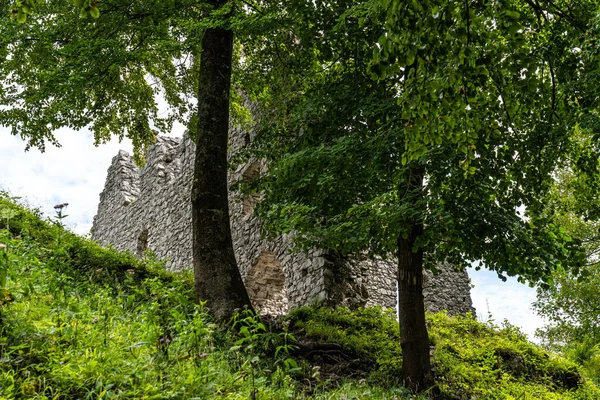 Les Ruines Château Werdenfels Trouvent Environ 262 Pieds Dessus Vallée — Photo