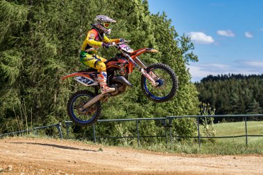 Warching, Almanya - 29 Haziran 2019 Motocross eğitimi