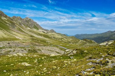 Davos yakınlarındaki Fluela Geçidi 'nden güzel bir manzara - Grisons, İsviçre, Avrupa.