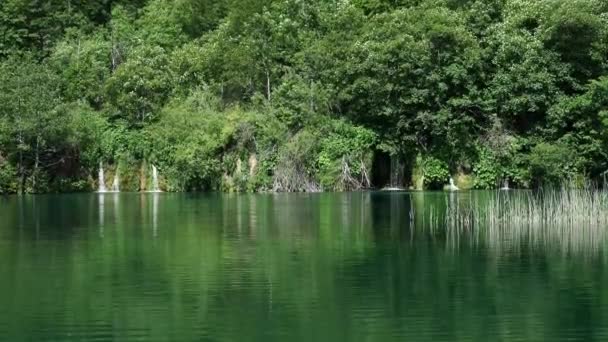 Bela Paisagem Parque Nacional Dos Lagos Plitvice Croácia Dos Parques — Vídeo de Stock