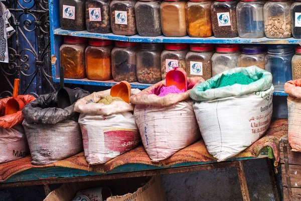 Chefchaouen Μαρόκο Οκτ 2019 Παραδοσιακή Αγορά Του Μαρόκου Στο Chefchaouen — Φωτογραφία Αρχείου