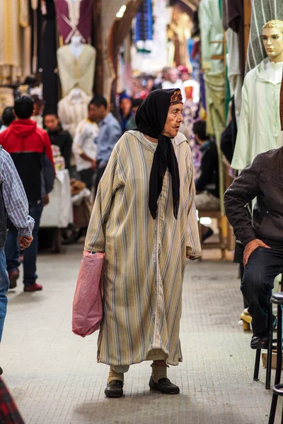 Fes Morocco Oct 2019 Typical Street Market Old Medina Fes — Stock Photo, Image